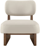 Vetra - Vegan Leather Upholstered Accent Chair - Taupe / Painted Brown
