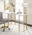 Estie - Vanity Desk (Same 93102) - White & Gold