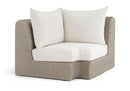 Seacrest - Olefin Water Resistant Fabric And Wicker Outdoor Patio Corner Chair