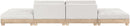 Turin - Chenille Fabric Upholstered Modular Sectional - White