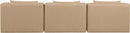 Cube - Modular 3 Piece Armless Sofa - Tan