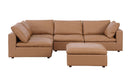 1100 - 5-Piece Left Arm Facing 3-Seat Sectional (Top-Grain Italian Leather)