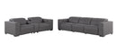 1208 - Leather Reclining Set (Sofa & Loveseat With 5 Power Recliners)