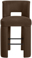 Zuno - Velvet Performance Fabric Upholstered Bar Stool (Set of 2)
