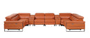1246 - 8-Piece U-Shaped Modular Power Reclining Sectional With 2 Power Recliners And Power Headrests