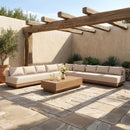 Solace - Olefin Fabric 5 Piece Outdoor Patio Modular Sectional