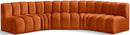 Arc - Velvet 5 Piece U-Shaped Modular Sofa