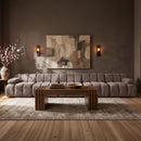Orin - Velvet 5 Piece Modular Armless Sofa