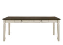 Fedele - Dining Table - Weathered Oak & Cream