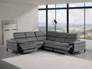 1246 - 5-Piece L-Shaped Modular Power Reclining Sectional With Power Headrests
