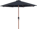 Fiji - Aluminum Patio Umbrella With Square Black And Teak Base