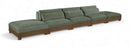 Turin - Chenille Fabric Upholstered Modular Sectional - Green