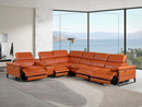 1246 - 7-Piece L-Shaped Modular Power Reclining Sectional With 4 Power Recliners And Power Headrests