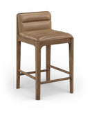Ellis - Vegan Leather Upholstered Counter Stool (Set of 2) - Tan