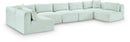 Shaggy - 7 Piece Modular U-Shaped Armless Sectional