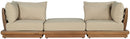 Mirella - 3 Piece Water Resistant Fabric Upholstered Outdoor Patio Modular Sofa