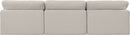 Comfy - Linen Modular Armless Sofa 3 Seats