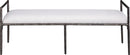 Axis - Linen Textured Cream Fabric Upholstered Bench
