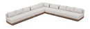 Solace - Olefin Fabric 5 Piece Outdoor Patio Modular Sectional