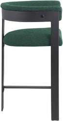 Romeo - Boucle Counter Stool With Black Base (Set of 2)