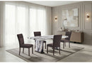 D8212 - 5 Piece Dining Room Set (Dining Table With 4 Dining Chairs) - Dark Brown