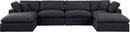 Comfy - 6 Piece Linen Modular Double Chaise Sectional