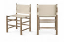 Santos - Vegan Leather Upholstered Dining Chair With Stained Brown Base (Set of 2)