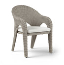 Seacrest - Olefin Water Resistant Fabric And Wicker Outdoor Patio Dining Chair