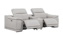 2679 - Power Reclining Sofa, Console Loveseat & Chair Set In Genuine Leather (5 Recliners)