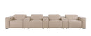 1208 - 7 Piece Leather Sofa With 4 Power Recliners And Power Headrests