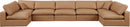 Comfy - 7 Piece Faux Leather Modular Armless Sectional