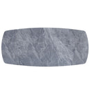 Hester - Ceramic Top Dining Table - Gray & Black