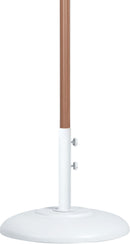 Fiji - Aluminum Patio Umbrella With Round White And Teak Base