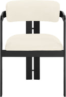 Aurum - Vegan Leather Upholstered Dining Chair With Graphite Black Base (Set of 2)