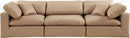 Comfy - Faux Leather Modular Sofa 3 Pieces - Tan