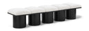 Pavilion - 5 Piece Modular Bench With Black Base