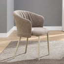 Ogin - Arm Chair (Set of 2) - Dark Beige & Natual