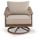 Harmony Headlands - Swivel Lounge With Cushion - Natural / Gray