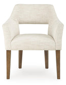 Marxmore - Dining Upholstered Arm Chair (Set of 2) - Beige / Brown