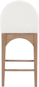 Waldorf - Boucle Stool With Natural Legs