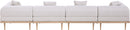 Laguna - 4 Piece Resilient Water Resistant Fabric 142" Upholstered Outdoor Patio Modular Sofa
