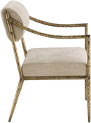 Bastille - Upholstered Dining Arm Chair (Set of 2) - Brass Frame