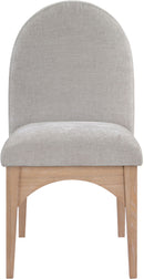 Waldorf - Chenille Dining Side Chair With Natural Legs