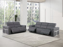 1126 - 5-Piece Modular Power Reclining Sofa And Loveseat Set In With 4 Power Recliners & Power Headrests