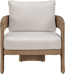 Sandbay - Olefin Water Resistant Fabric And Wicker Outdoor Patio Accent Chair