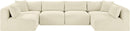 Shaggy - 6 Piece Modular U-Shaped Armless Sectional