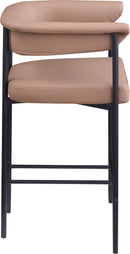 Malin - Faux Leather Counter Stool (Set of 2) - Tan