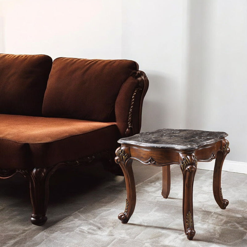 Miyeon - End Table - Marble Top & Cherry