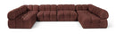 Orin - U-Shaped Velvet 6 Piece Modular Sectional