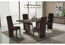 D12DT - 5 Piece Dining Room Set (Dining Table With 4 Dining Chairs) - Dark Brown